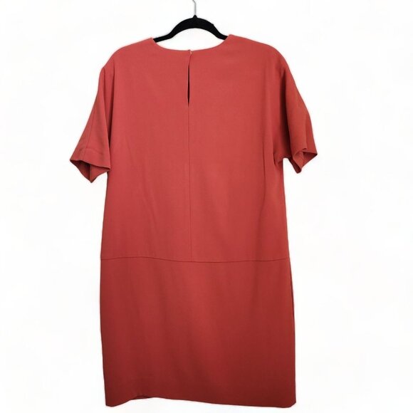 MM LaFleur Sheath Silvia Dress Women size M Orange brown brick Pockets - Picture 5 of 16